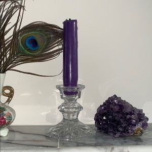 small crystal candle holder